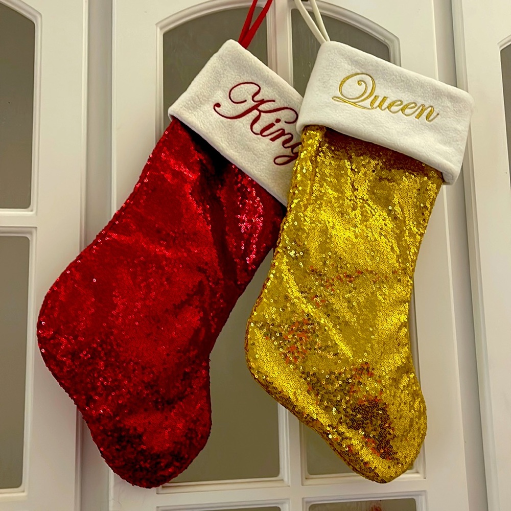 Gigi Seasons sequined King/Queen stockings